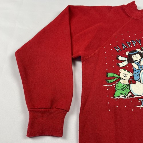 Caesars Palace Vntg Crewneck Sweater Girls Medium 10-12 Toga Teddy Christmas USA - Picture 7 of 24
