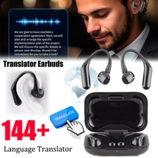Wireless 144 Language AI Translator Earbuds Bluetooth 5.3 Headphones For iPhone