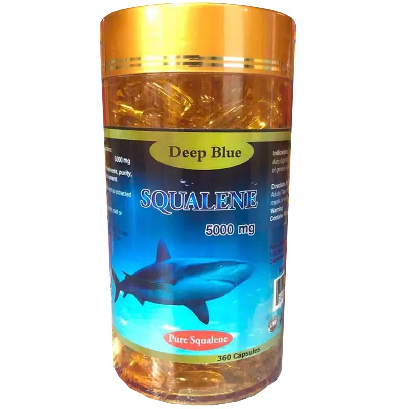 Deep Blue Squalene 5000mg.Sea Shark Liver Oil Omega 3 Detoxify Toxin