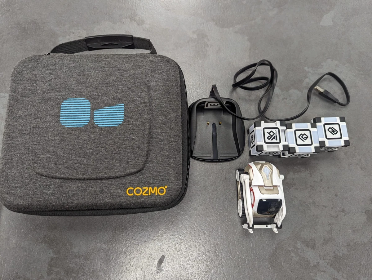 Anki Cozmo Robot with three cubes carry case and charger