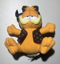 Vintage Garfield PAWS Plush w/ Biker Headband  Vest NO suction cups 8  Sitting