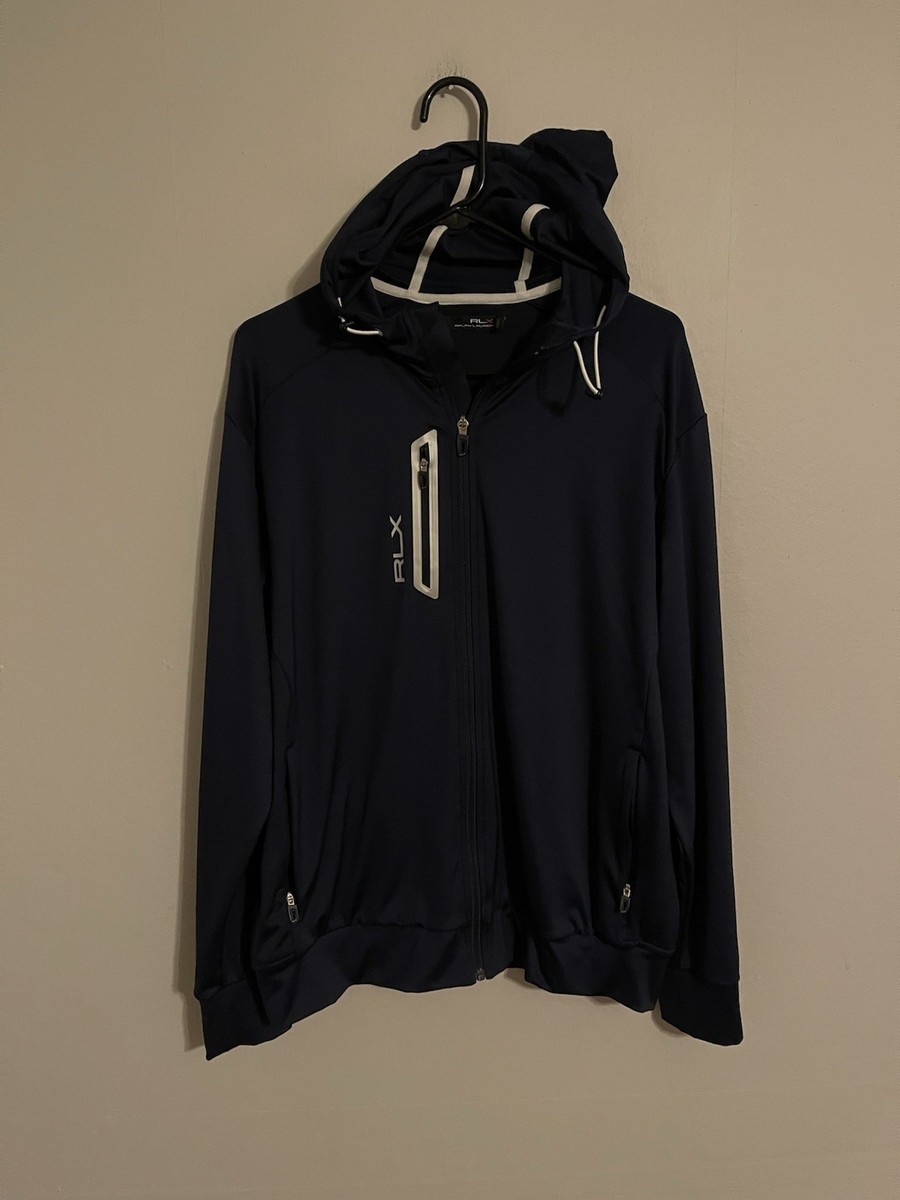 RLX Ralph Lauren ジップアップジャケット ネイビー Lサイズ Ralph Lauren RLX Navy Blue 1/4 Zip Performance Pullover Golf