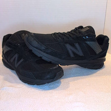 New Balance 990v5 Made in USA “Triple Black” Men Suede Low Top Sneakers Size 13