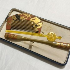Antique Japanese Hairpin Comb 3Piece Set Used Jewelry Accessories
