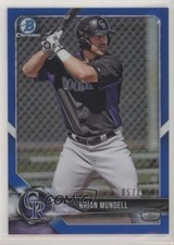 2018 Bowman Chrome Prospects Blue Refractor 57/150 Brian Mundell #BCP162 fm0