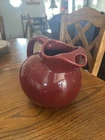 VINTAGE  MCCOY BALL PITCHER MAROON Ice Lip 7.5 “
