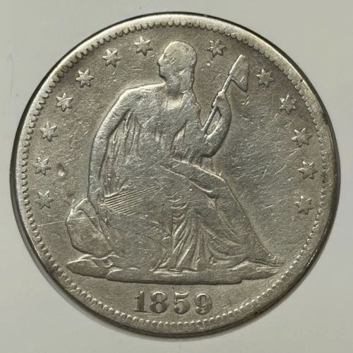 1859 50c Seated Liberty Half Dollar ** RH2829