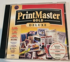 PrintMaster Gold Deluxe v4.0 CD-ROM (1997) Mindscape Windows 95 3.1 Vintage