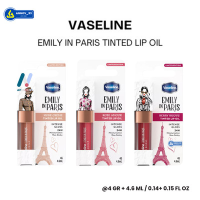 VASELINE Tinted Lip Oil EMILY IN PARIS Limited Edition Glossy Moist Soft Smooth
