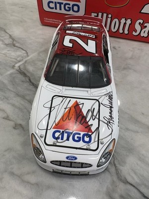 6x AUTOGRAPHED Elliott Sadler 2000 Citgo 70s Scheme 1/24 Diecast