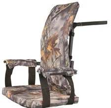 Deluxe Hunting Tree Stand Seat Folding Padded Chair 300 lb Capacity Camo Heavy