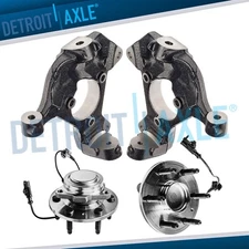 4pc RWD Front Steering Knuckles Wheel Hubs for Yukon Tahoe Sierra Silverado 1500