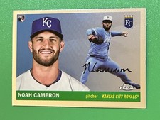 Noah Cameron 2025 Topps Chrome Platinum #218 “ROOKIE CARD” Kansas City Royals. rookie card picture