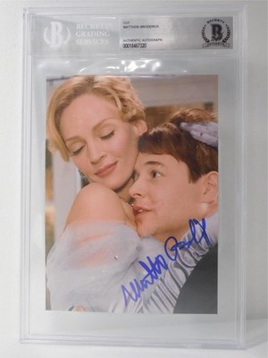 Matthew Broderick Signed Photo Beckett Authentic Autograph Encapsulation