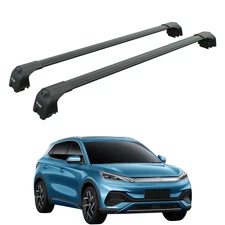 For BYD Atto 3 2020-2025 Roof Rack Cross Bars Flush Rail Alu Black