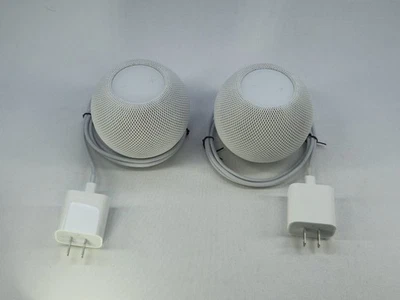 2-PACK Apple HomePod Mini White A2374 Smart Speakers Tested Working - image 1 of 4