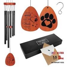 26'' Metal Dog Memorial Wind Chimes for Outside Loss of Dog Loved Pet Pets