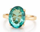 LAB CREATED 5.25 Cts TOURMALINE SOLITAIRE RING SOLID 10k GOLD - New With Tag — photo 2