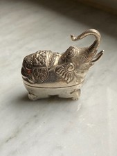einzigartigen Pillendose Silber Elefant