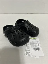 Kids crocs black baya clog size 7