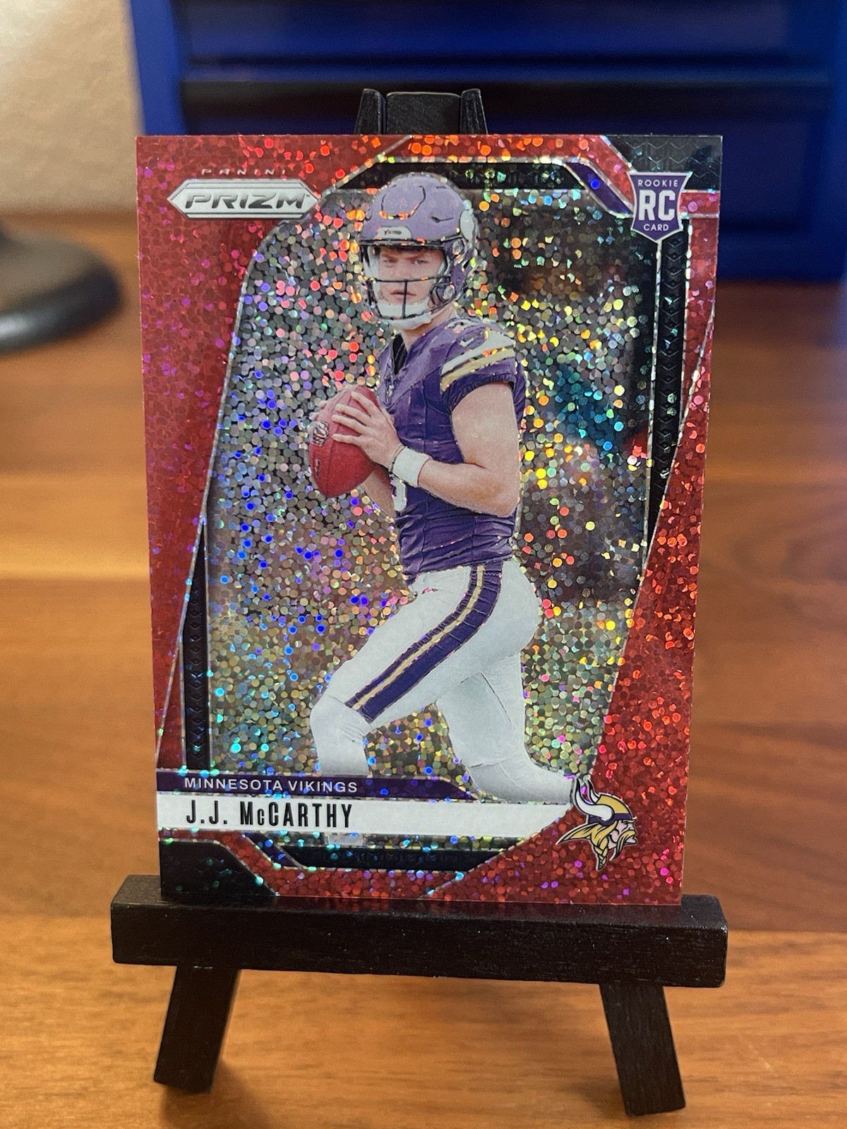 2024 Panini Prizm Red Sparkle Prizm J.J. McCarthy #400 SSP Rookie RC Vikings 🔥