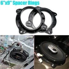 2PCS 6"x9" Car Door Speaker Mounting Ring Spacer Adapter Black For Toyota Lexus