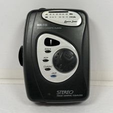 Lennox Sound AM/FM Stereo Cassette Player Model 1129 Portable Preset EQ Silver