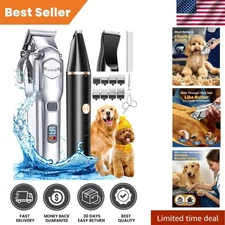 Waterproof Cordless Dog Grooming Clippers - Ideal for Poodles, Goldens, and More