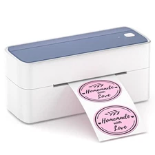 Phomemo PM241-BT Bluetooth Label Printer White Purple USA