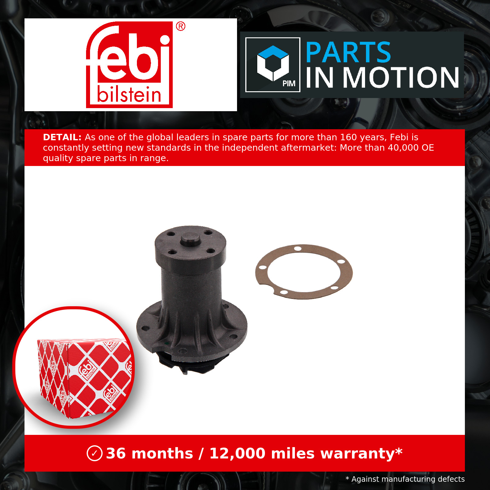 Water pump 01356 FEBI BILSTEIN for MERCEDES-BENZ /8 /8 Coupe 123 Saloon S-CLASS - Image 10
