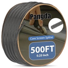 500 ft 1/4 Inch Foam Core Screen Spline, Durable Flexible Mesh Screen Retaine...