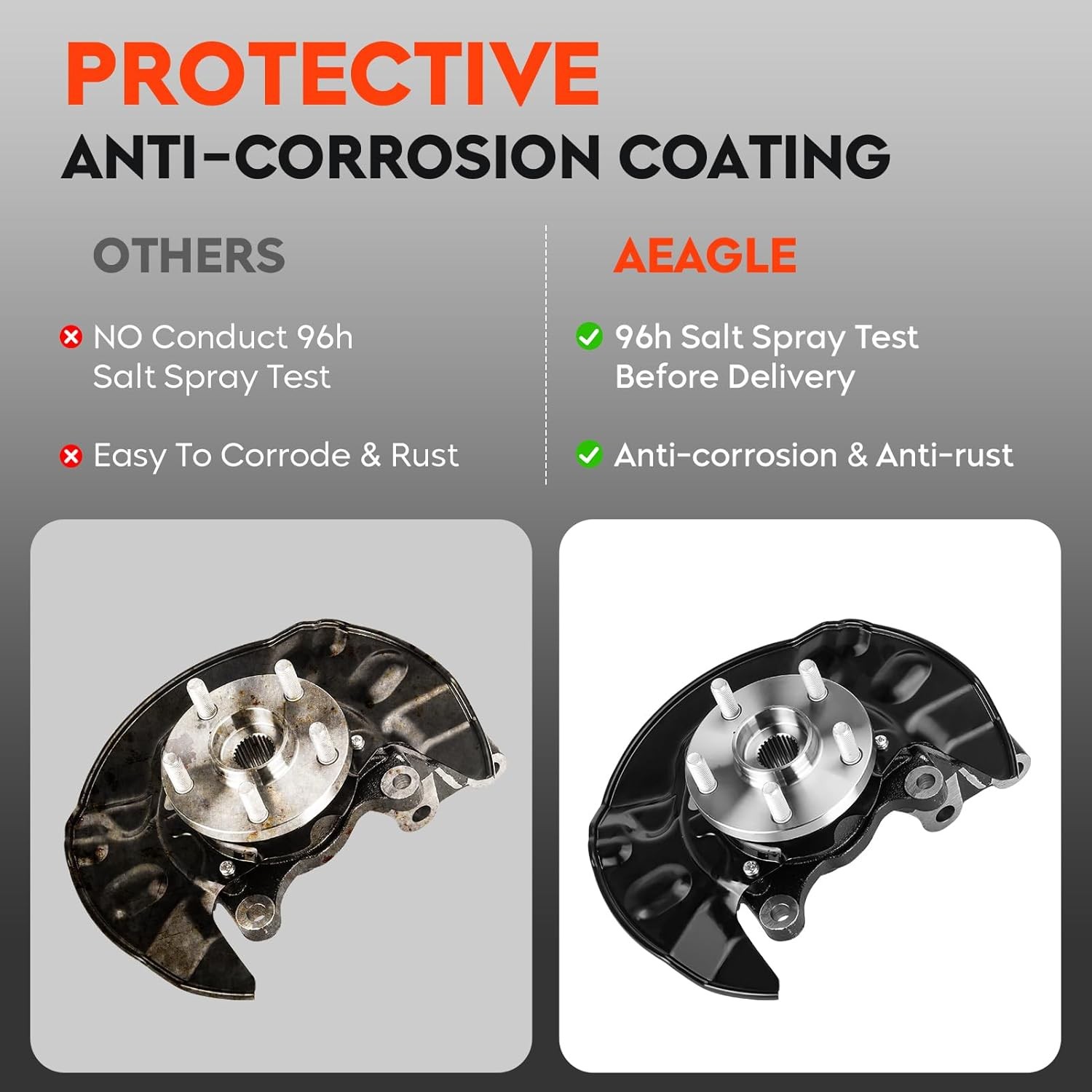 Front Right Steering Knuckle & Wheel Bearing Hub Assembly for 