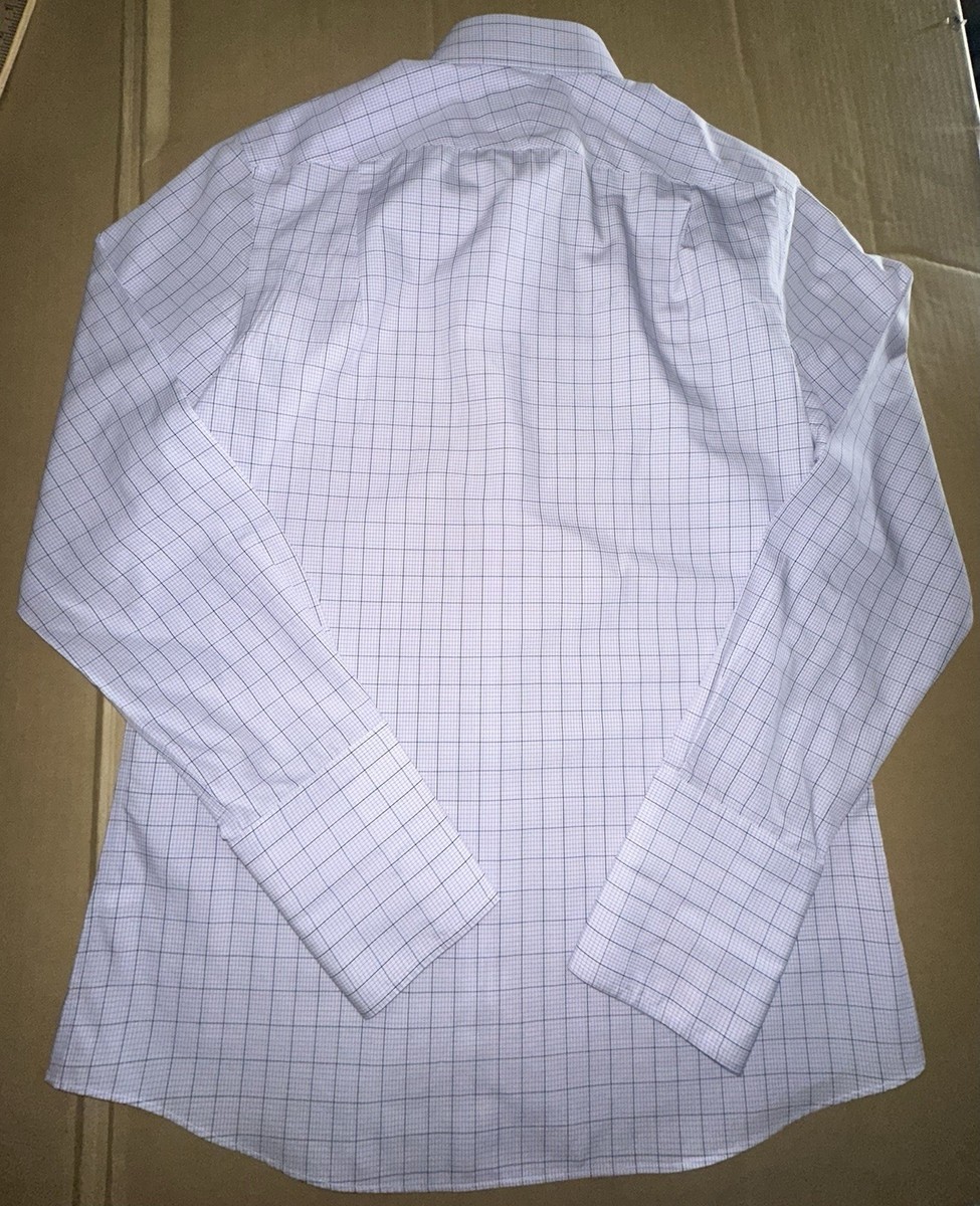15.5 X 34 French Cuff Charles Tyrwhitt Dress Shirt Mens Non-Iron Slim Read D-Loc View 5