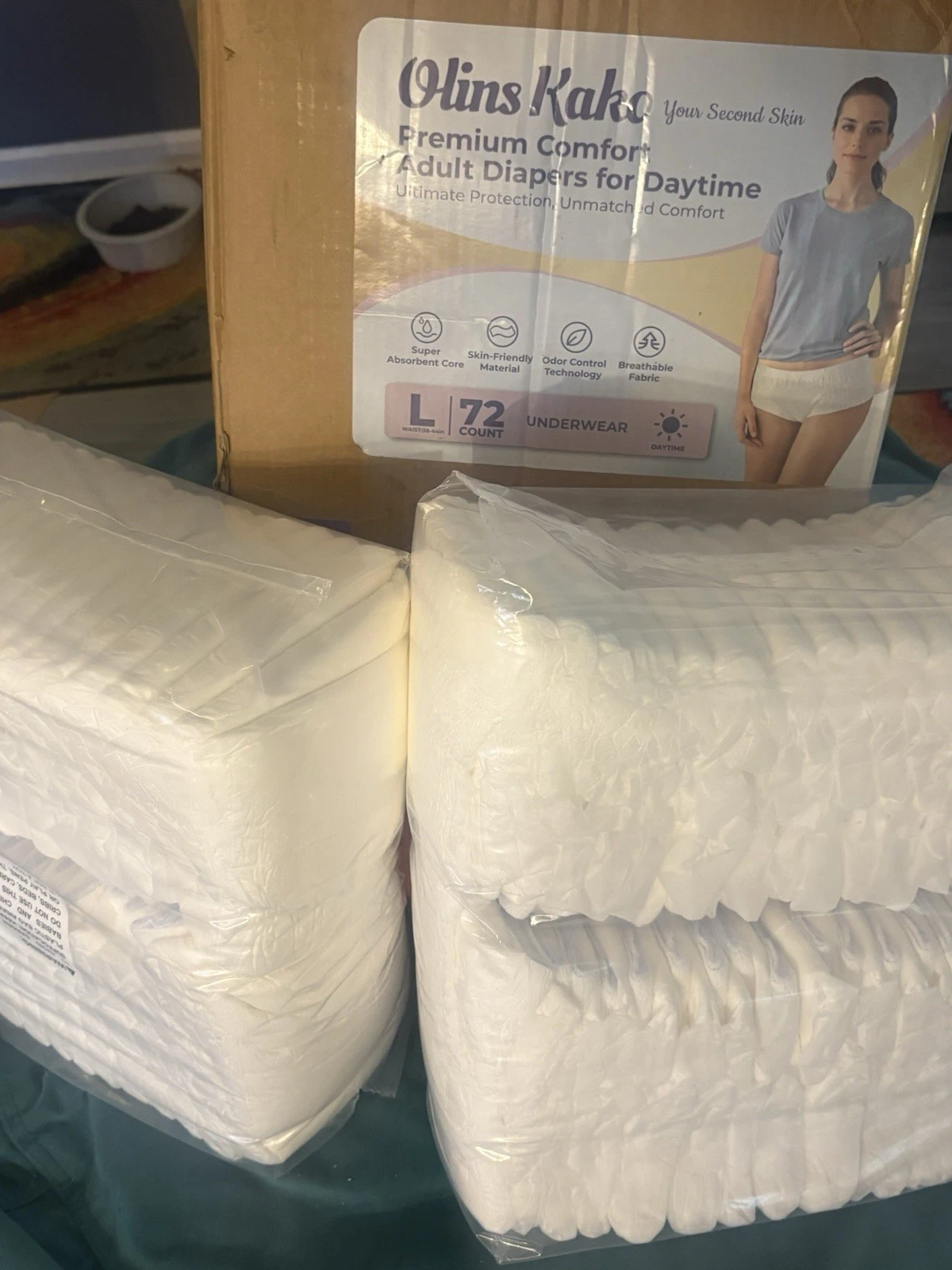 72 Olin’s Kako(your 2nd skin) Adult Premium Comfort Diapers For Daytime