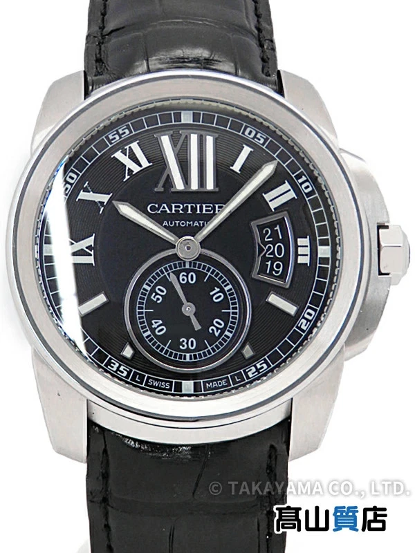 Cartier — Cartier Calibre de W7100041 / 3389 Stainless Steel Leather 42mm #TW1446