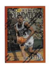 1997 Topps Finest Basketball Jim Jackson Foundations Refractor With Coating