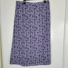 Fitting Image Vintage 90s Paisley Maxi lightweight Skirt  size 18 A-Line