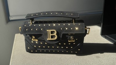 BALMAIN Women's Black B-Buzz Small Leather Shoulder Bag