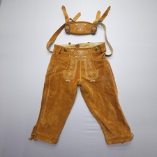 Schoneberger Trachten Lederhosen Shorts Size 32 Brown Oktoberfest Leather Suede