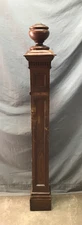 Antique URN Finial Chestnut Mission Tavern Newel Post 7x54 VTG Old 1348-25B