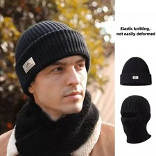 2 IN 1 Mens Beanie Hat Balaclava Knitted Hat Windproof Winter Mask Army SAS