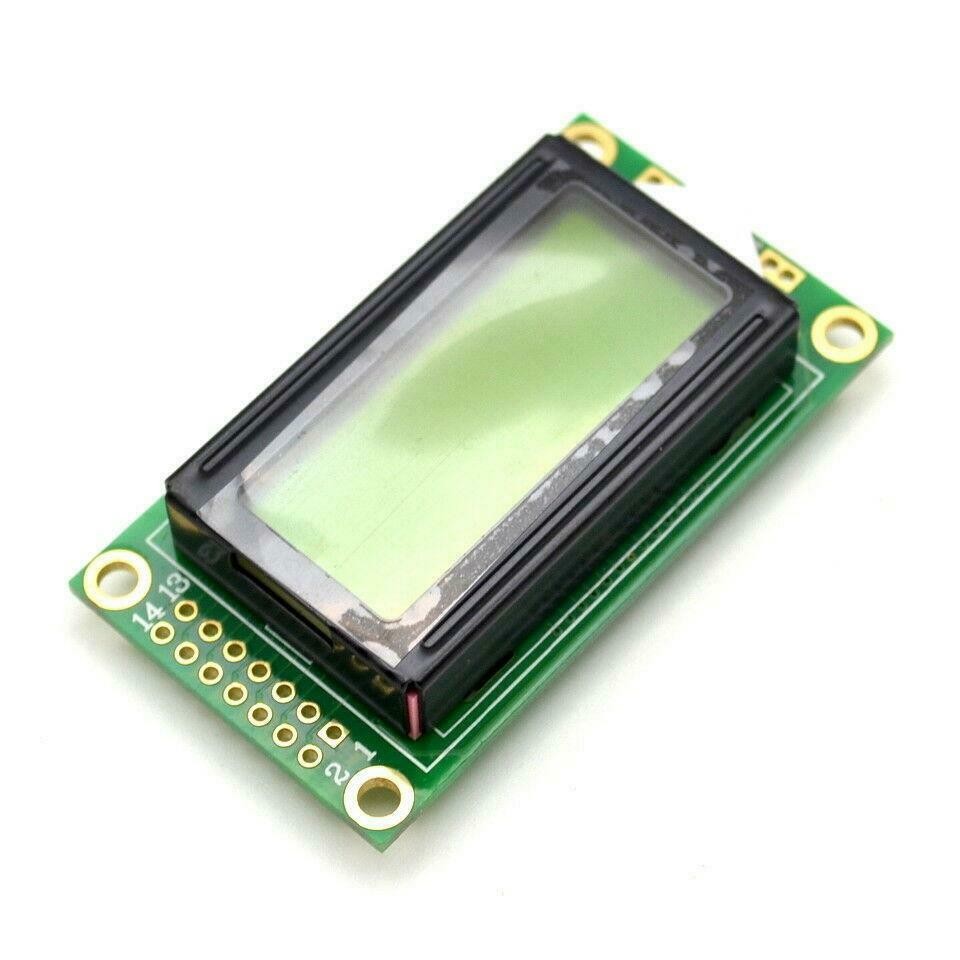 0802A LCD display screen module 80 x 20 pixels black characters yellow ...