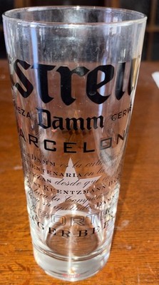 Estrella Damm Beer Advertising Glass Cerveza Lager Barware Spain