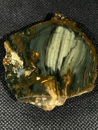 Blue Mountain Jasper Slab 58 g Oregon, blue/green veining, abstract border - Picture 2 of 7