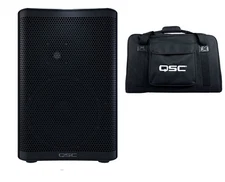QSC CP8 8" 2-Way 1000 Watt Compact Active Speaker Powered Monitor + Tote Bag