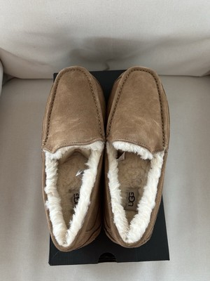 UGG Australia Ascot Chestnut Suede Sheepskin Moccasin Slippers Men’s Size 10 UGG Ascot Slippers Men main image 4