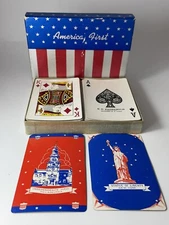 Vintage E.E. FAIRCHILD Two 52 Cards Decks America First - Statue of Liberty
