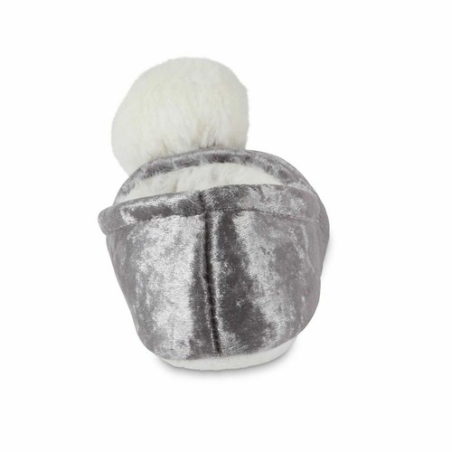 Jaclyn Smith Women's Amelia Grey Ballet Style Pom-Pom Slippers Gray/Black/Pink - 第 7/10 張圖片