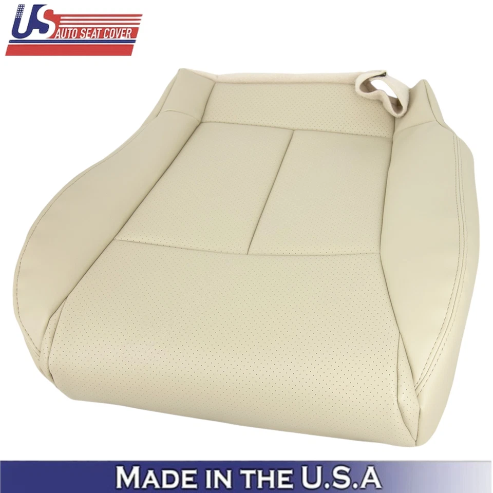 Cubiertas de asiento inferiores de cuero tostado trigo para Infiniti M45 M35 2006-2010 sedán Foto 4 de 4