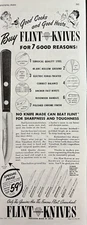 1947 Flint Knives Vanadium Precision Made Ecko Flint Toughness Vintage Print Ad